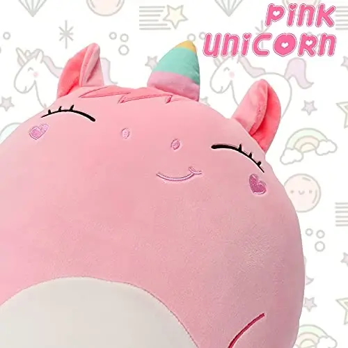 16’’ Unicorn Plush Pillow, Unicorn Pillows for Girls, Cute Stuffed Animal Pillow, Soft Plush Toy, Cartoon Hugging Pillows,Sleeping Pillow,Plush Gifts for Girls - 2