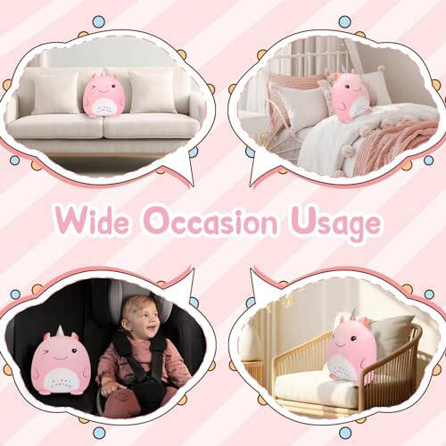 16’’ Unicorn Plush Toy, Unicorn Plush Stuffed Animal Pillow, Cute Plushies Pillow for Girls, Soft Plush Toy, Cartoon Hugging Pillow,Sleeping Pillow, Plush Gifts for Girls, Pink - 45