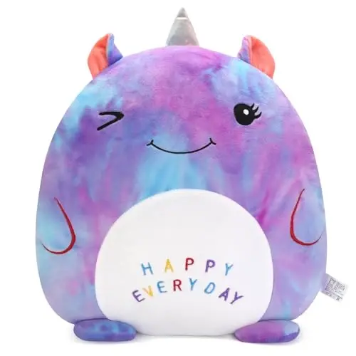 16’’ Unicorn Plush Toy, Unicorn Stuffed Animal Pillow, Cute Plushies Pillow for Girls, Soft Plush Toy Pillow for Hugging, Sleeping, Plush Gifts for Girls, Colorful-Purple - 3