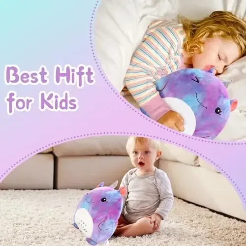 16’’ Unicorn Plush Toy, Unicorn Stuffed Animal Pillow, Cute Plushies Pillow for Girls, Soft Plush Toy Pillow for Hugging, Sleeping, Plush Gifts for Girls, Colorful-Purple - 6