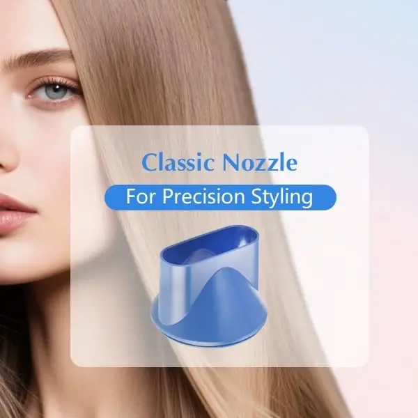1600W Small Foldable Travel Hair Dryer, Blue | Fast Drying Compact Blow Dryer with Concentrator and Cool Shot - 5