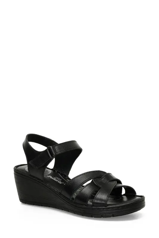161886.Z5FX Siyah Kadın Comfort Sandalet - Siyah-101985299 - 2