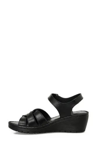 161886.Z5FX Siyah Kadın Comfort Sandalet - Siyah-101985299 - 3