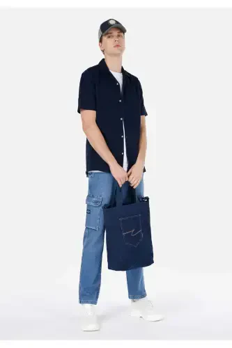 162 Blair Cargo Cut Mid Rise Straight Leg Blue Men's Pants - 1