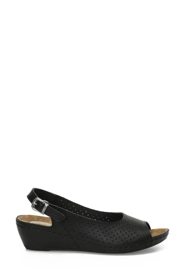 162750.Z5FX Black Women's Flat Sandal-Black - 2