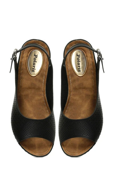 162750.Z5FX Qora Ayollar Yassi Sandal-Qora - 4