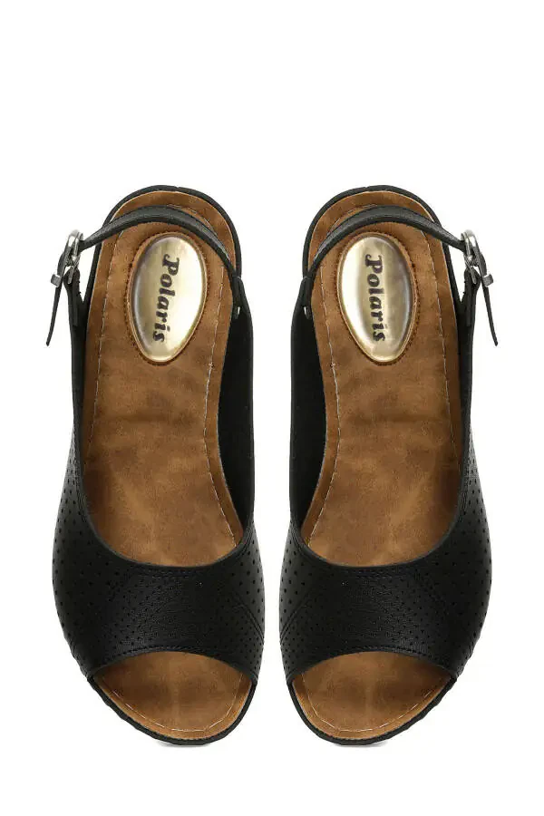 162750.Z5FX Qora Ayollar Yassi Sandal-Qora - 4