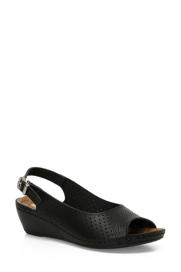 162750.Z5FX Qora Ayollar Yassi Sandal-Qora - 1