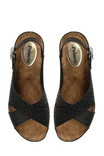 162751.Z4FX Siyah Kadın Comfort Sandalet - Siyah-101644451 - 4