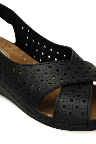 162751.Z4FX Siyah Kadın Comfort Sandalet - Siyah-101644451 - 7