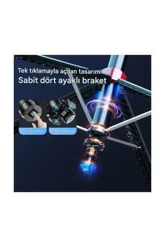 163CM Selfie Gimbal 360° Automatic Rotation Tripod AI Tracking Shooting Quadrapod Mobile Phone Stabilizer-C17 - 2