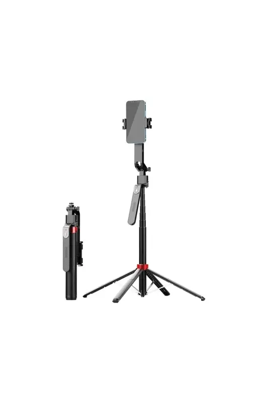 163CM Selfie Gimbal 360° Otomatik Dönme Tripod AI İzleme Çekim Quadrapod Cep Telefon Sabitleyici - C17 - 4