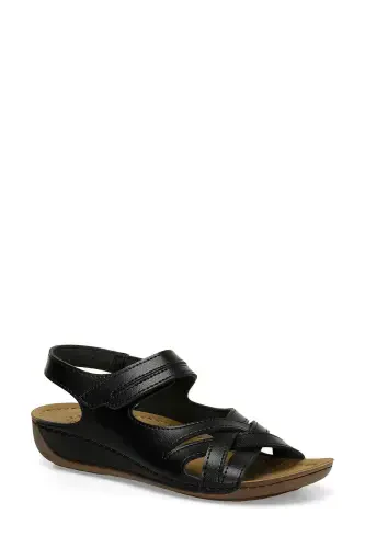 164343.Z4FX Black Women's Comfort Sandals - POLARIS (1)