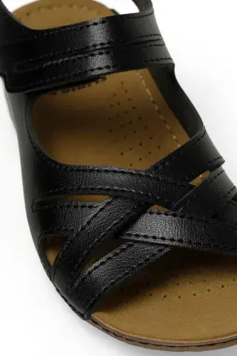 164343.Z4FX Siyah Kadın Comfort Sandalet - 7