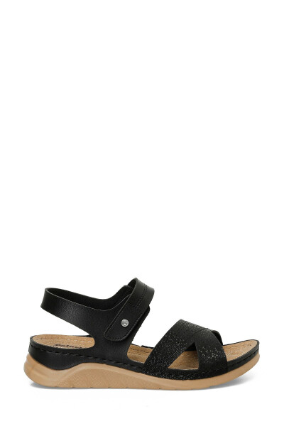 164400.Z5FX Black Women's Flat Sandal - Modazone