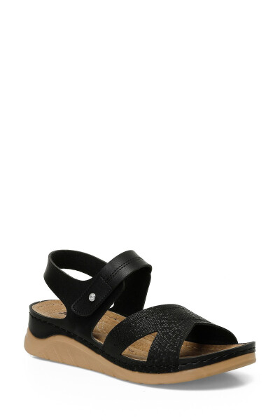 164400.Z5FX Black Women's Flat Sandal - POLARIS (1)