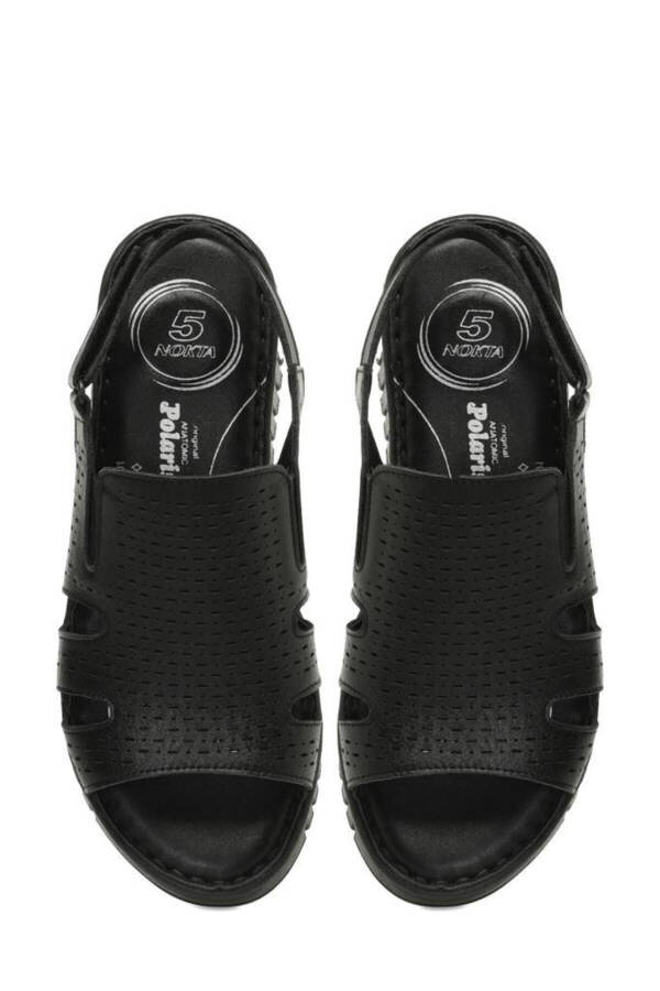 166225 Ortopedik 5 Nuqtali Ayollar Teri Sandali - 4