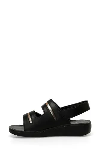 166279.Z4FX Qora Ayollar Comfort Sandali - 3