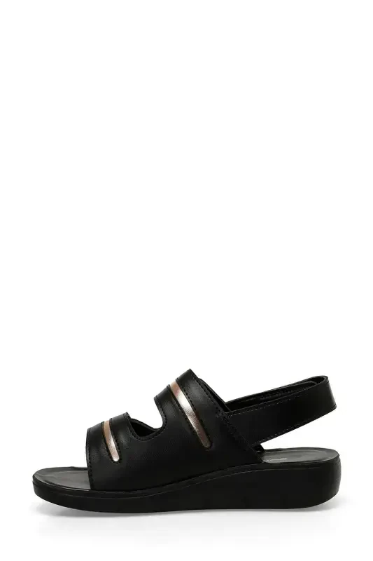 166279.Z4FX Qora Ayollar Comfort Sandali - 3