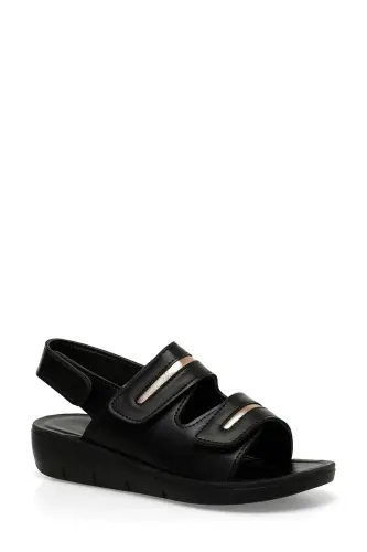166279.Z4FX Qora Ayollar Comfort Sandali - 2