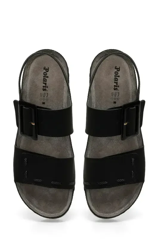 166295.Z4FX Qora Ayollar Konfor Sandalet - 4