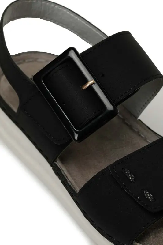 166295.Z4FX Siyah Kadın Comfort Sandalet - Siyah-101644866 - 7