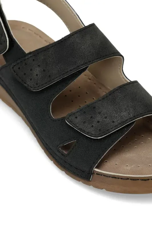 166359.BZ4FX Siyah Kadın Comfort Sandalet - 7