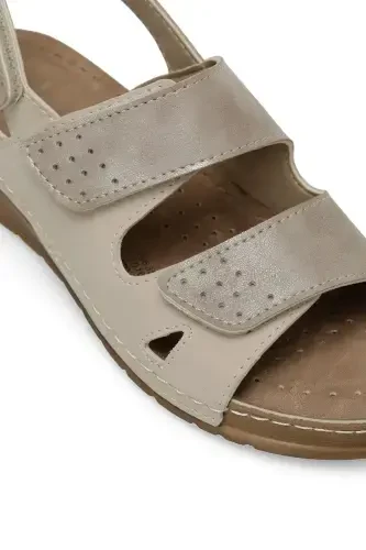 166359.Z4FX Beige Women's Comfort Sandal - 7