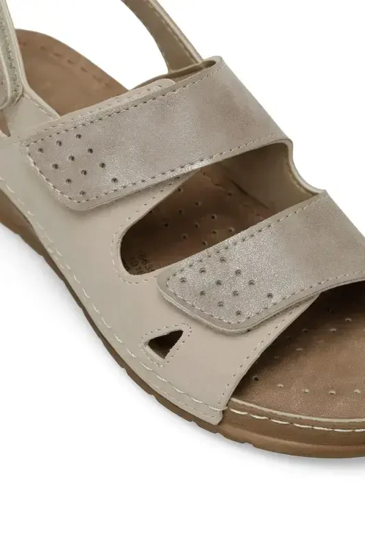 166359.Z4FX Бежевые женские комфортные сандалии - 7