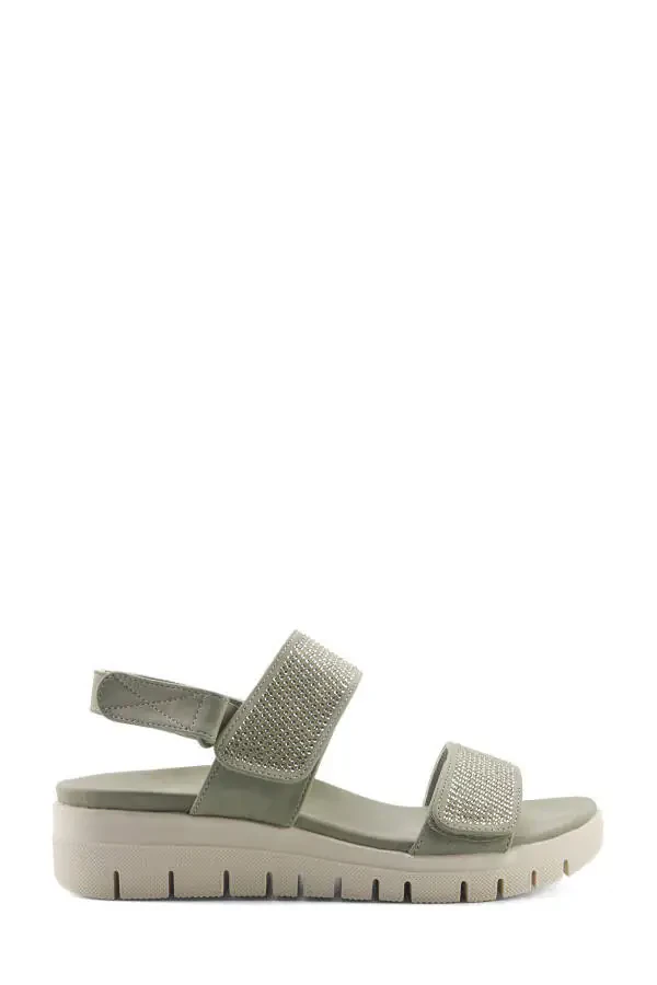 166955.z5fx Green Women's Flat Sandals - 1