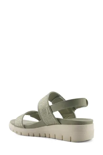 166955.z5fx Green Women's Flat Sandals - 3