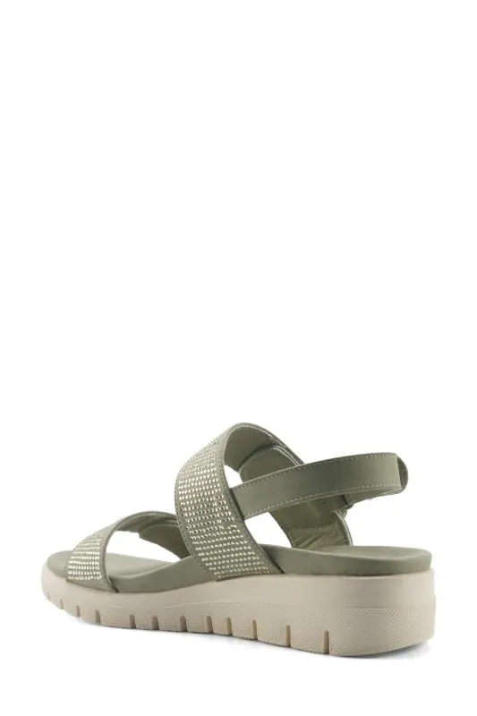 166955.z5fx Green Women's Flat Sandals - 3