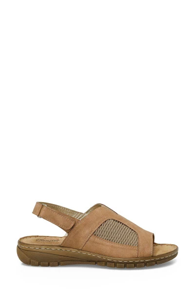 166968.Z5FX Women's Tan Flat Sandal - POLARIS