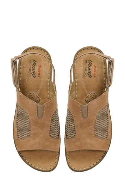 166968.Z5FX Women's Tan Flat Sandal - 4