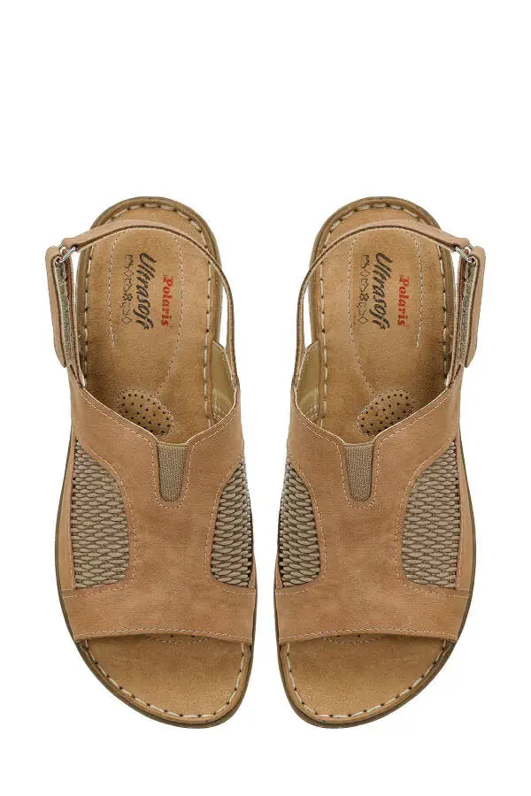 166968.Z5FX Women's Tan Flat Sandal - 4