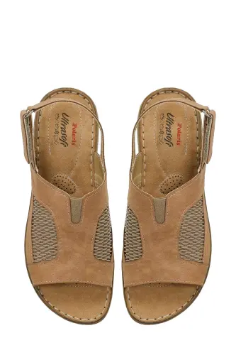 166968.Z5FX Women's Tan Flat Sandal - 4