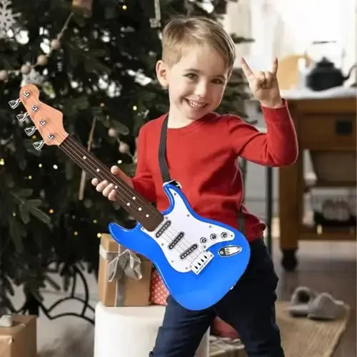 16inch Mini Guitar Toy for Kids and Beginners, Electric Guitar with Strap for Toddlers and Boys and Girls Instrument Toys - 6