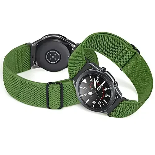 Relting Compatible with 16mm 18mm 19mm 20mm 22mm 24mm Watch Bands Quick Release Replacement Wristband,Adjustable Stretchy Nylon Solo Loop Straps Fabric Braided Sport Elastic Bands for Men Women - 4