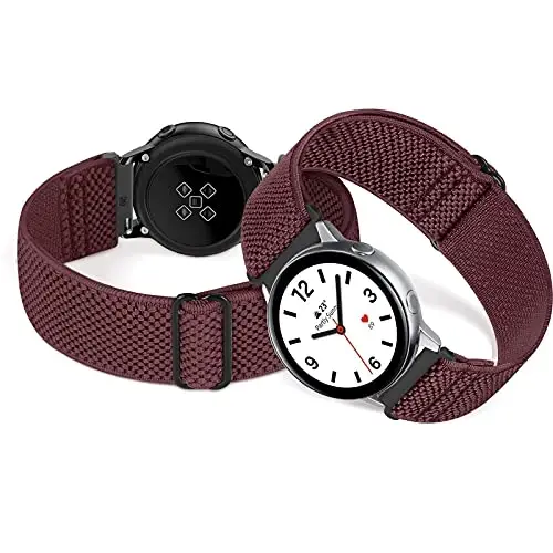 Relting Compatible with 16mm 18mm 19mm 20mm 22mm 24mm Watch Bands Quick Release Replacement Wristband,Adjustable Stretchy Nylon Solo Loop Straps Fabric Braided Sport Elastic Bands for Men Women - 4