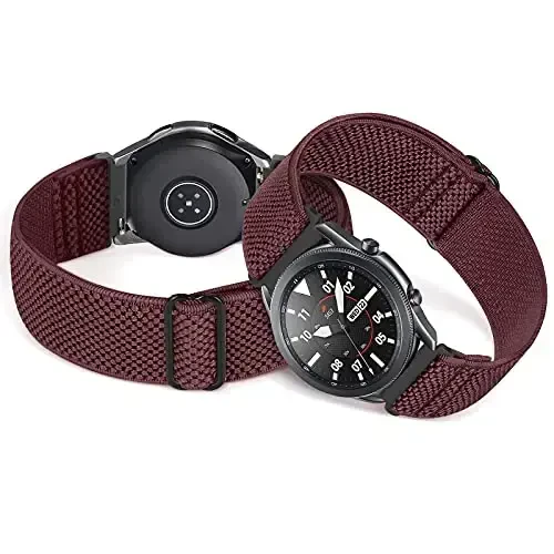 Relting Compatible with 16mm 18mm 19mm 20mm 22mm 24mm Watch Bands Quick Release Replacement Wristband,Adjustable Stretchy Nylon Solo Loop Straps Fabric Braided Sport Elastic Bands for Men Women - 5