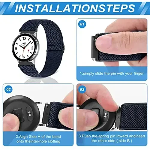 16mm 18mm 19mm 20mm 22mm 24mm soat tasmalari tez ajratiladigan almashtirish bilaguzuk, sozlanishi cho'ziluvchan neylon yagona halqa tasmalari mato to'quv sport elastik tasmalar erkaklar ayollar uchun bilan mos keladigan Relting - 3