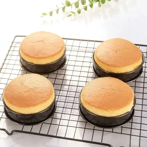 16Packs English Muffin Rings Crumpet Rings NONSTICK -Stainless Steel Double Rolled Tart Rings 3.15 Inch & 4 Inch Round Metal Baking Cooking Pastry Ring Molds for cookies, pancakes, crumpets - 6