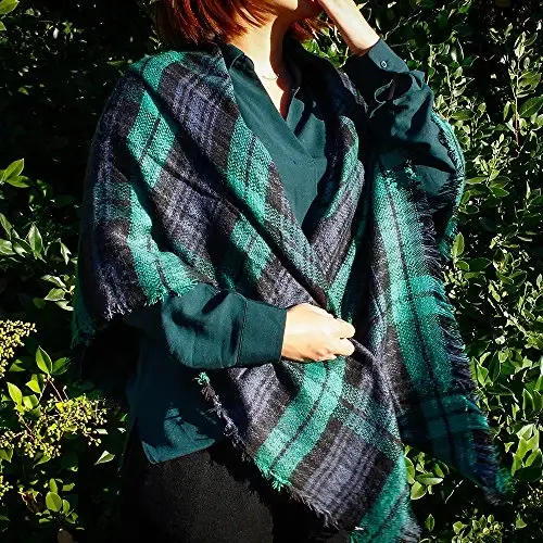 OCT17 Plaid Scarf Women PasModazoneina Wrap Large Warm Soft Shawl Winter Fall Scarves - 6