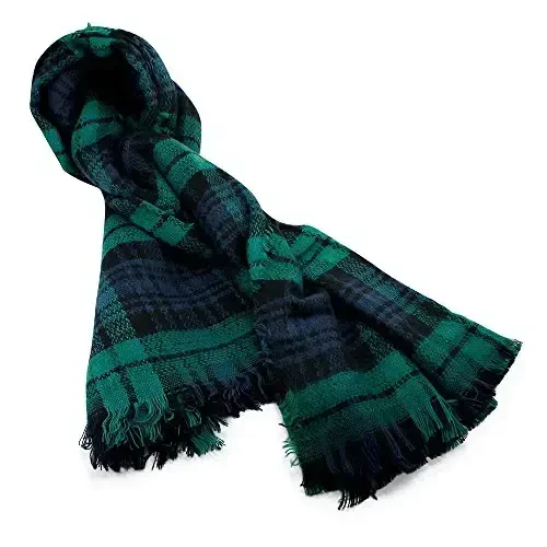 OCT17 Plaid Scarf Women PasModazoneina Wrap Large Warm Soft Shawl Winter Fall Scarves - 3