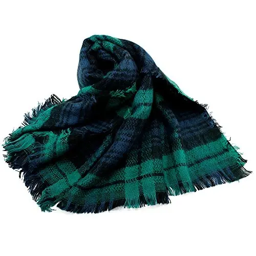 OCT17 Plaid Scarf Women PasModazoneina Wrap Large Warm Soft Shawl Winter Fall Scarves - 2