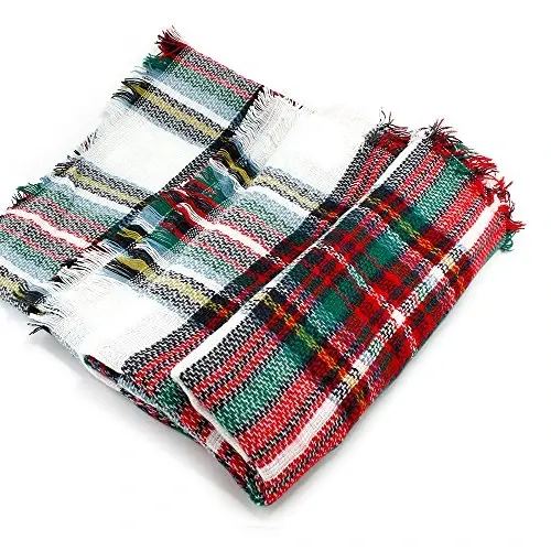 OCT17 Plaid Scarf Women PasModazoneina Wrap Large Warm Soft Shawl Winter Fall Scarves - 3