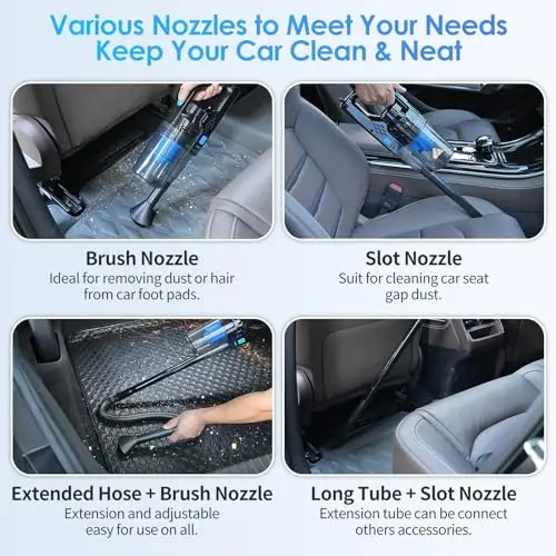 17pcs Car Detailing Kit Interior Cleaner, Car Interior Cleaning Kit with Handheld Car Vacuum, Car Detailing Brushes, Windshield Cleaning Tool, Car Cleaning Supplies, Car Accessories for Men, Women - 17pcs