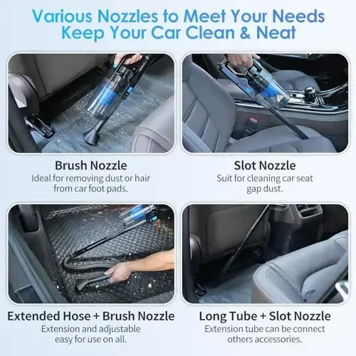 17pcs Car Detailing Kit Interior Cleaner, Car Interior Cleaning Kit with Handheld Car Vacuum, Car Detailing Brushes, Windshield Cleaning Tool, Car Cleaning Supplies, Car Accessories for Men, Women - 1