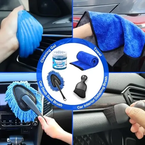 17pcs Car Detailing Kit Interior Cleaner, Car Interior Cleaning Kit with Handheld Car Vacuum, Car Detailing Brushes, Windshield Cleaning Tool, Car Cleaning Supplies, Car Accessories for Men, Women - 3