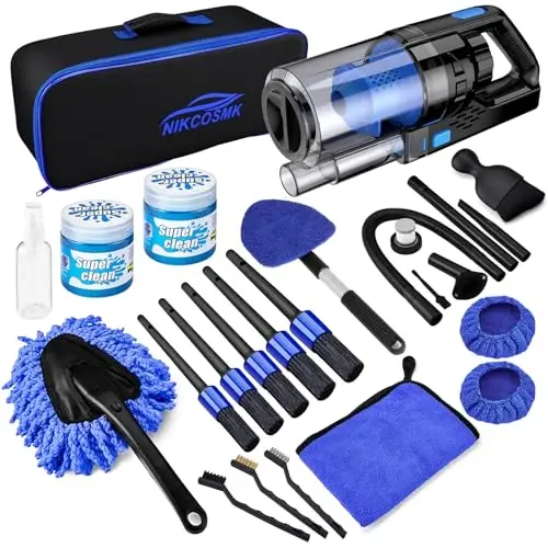 17pcs Car Detailing Kit Interior Cleaner, Car Interior Cleaning Kit with Handheld Car Vacuum, Car Detailing Brushes, Windshield Cleaning Tool, Car Cleaning Supplies, Car Accessories for Men, Women - 6